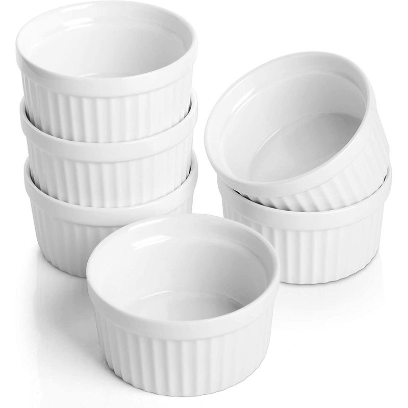 Ceramic Ramekins 5.5 Oz, Porcelain Ramekins Set Of 4, Oven Safe, Small